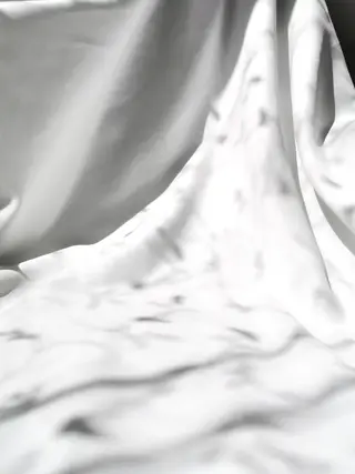 Bazin riche — blanc perle