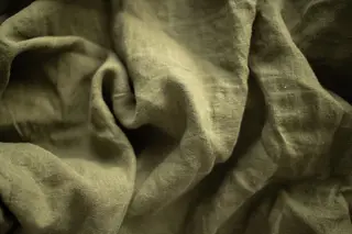 Lin mélangé — olive