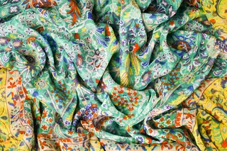 Soie imprimée — fleurs d’été