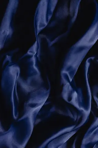 Tissu cérémonie — bleu nuit brodé